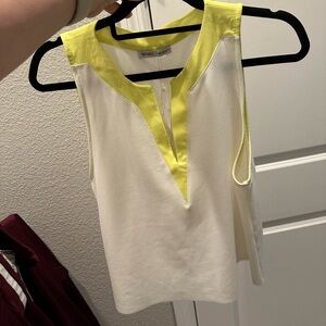 ZARA Women's Sleeveless Top with Yellow Accents